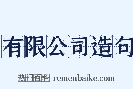 有限公司造句是什么意思的图片
